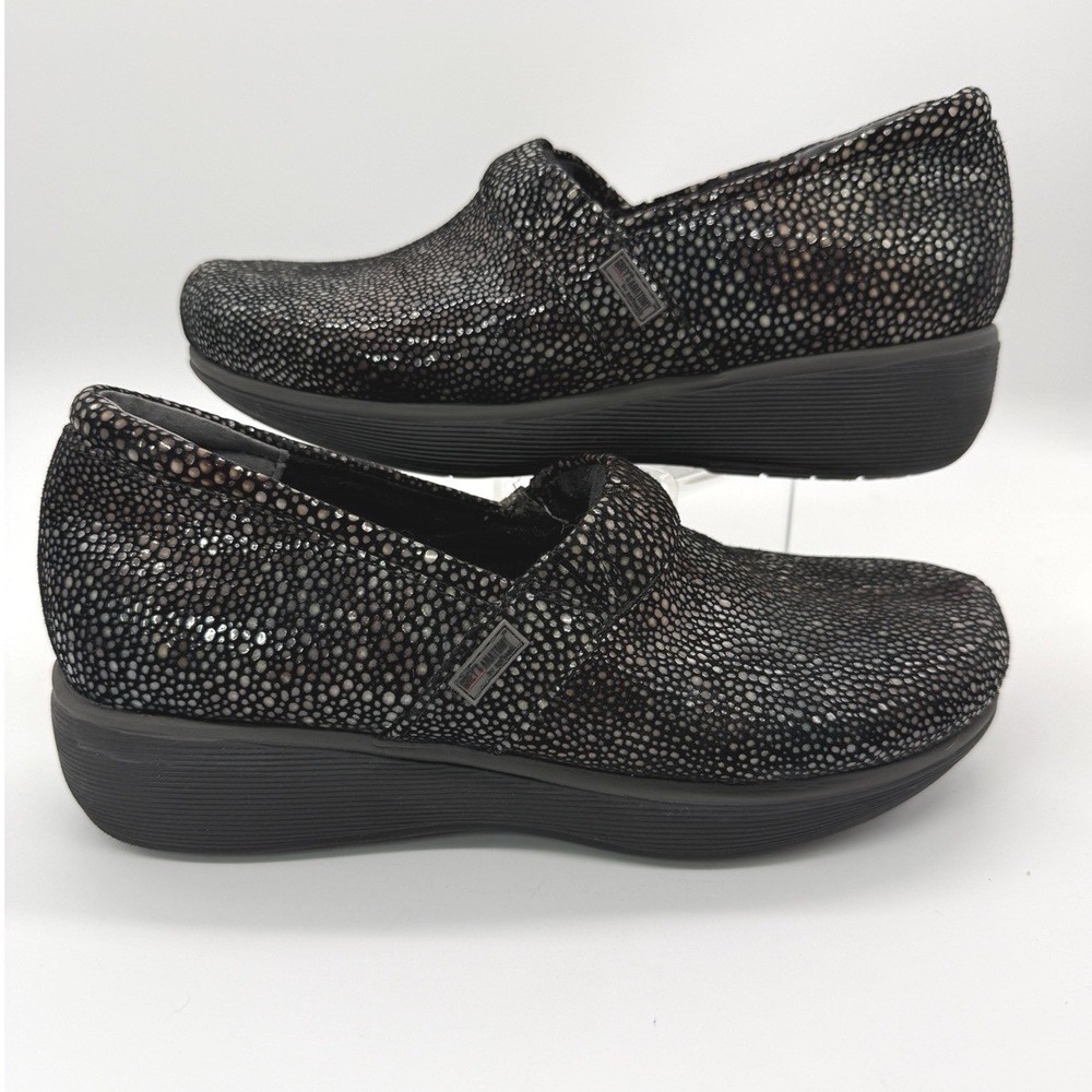 Grey's Anatomy Soft Walk Meredith Clog Shoes Womens 7 Blk Multi Mosaic Comfort
